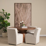 Odilia Large Textured Antiqued Gold Metal Geometric Pillar Candle Holder from Mercana - Luna Furniture