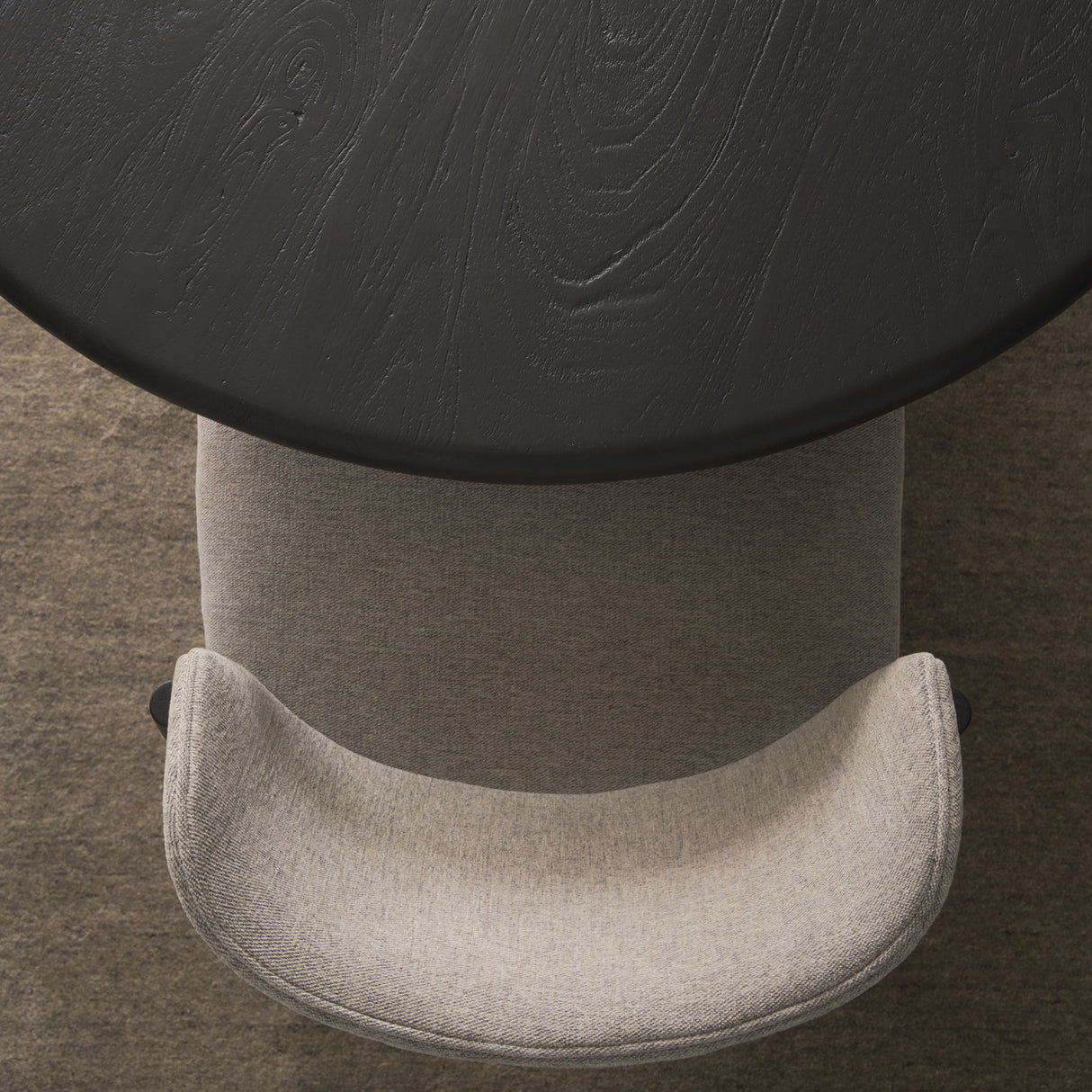 Atlas 42" Black Wood Stacked Pedestal Base Round Dining Table from Mercana - Luna Furniture