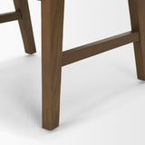 Reid Framed Brown Cane Cream Fabric Dining Chair, Set of 2 from Mercana - Luna Furniture