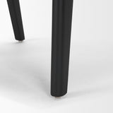 Reid Framed Black Cane Black Fabric Dining Armchair from Mercana - Luna Furniture
