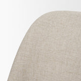 Abbie Curved Back Oatmeal Fabric Armless Dining Chair, Set of 2 from Mercana - Luna Furniture