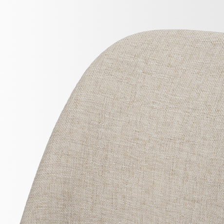 Abbie Curved Back Oatmeal Fabric Armless Dining Chair, Set of 2 from Mercana - Luna Furniture