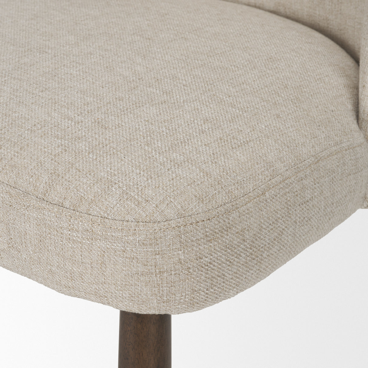 Abbie Curved Back Oatmeal Fabric Armless Dining Chair, Set of 2 from Mercana - Luna Furniture