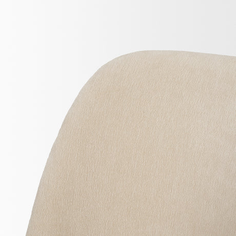Abbie Curved Back Oatmeal Fabric Dining Side Chair, Set of 2 from Mercana - Luna Furniture