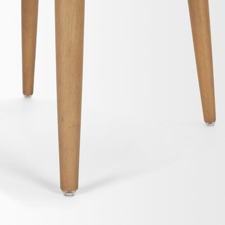 Abbie Curved Back Oatmeal Fabric Dining Side Chair, Set of 2 from Mercana - Luna Furniture