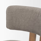 Soho Curved Open Back Gray Chenille Tripod Frame Dining Side Chair, Set of 2 from Mercana - Luna Furniture