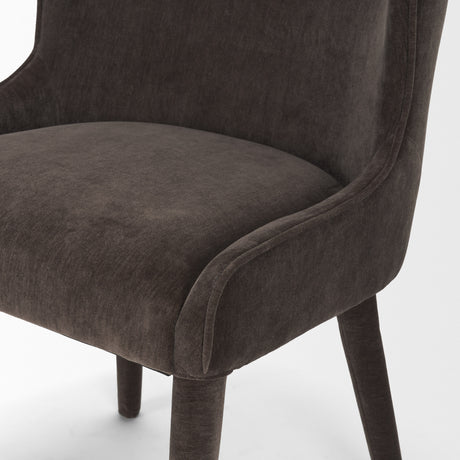 Nolan Slope Charcoal Chenille Dining Chair, Set of 2 from Mercana - Luna Furniture