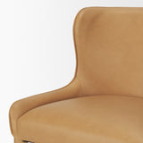 Nolan Slope Tan Leather Dining Chair, Set of 2 from Mercana - Luna Furniture