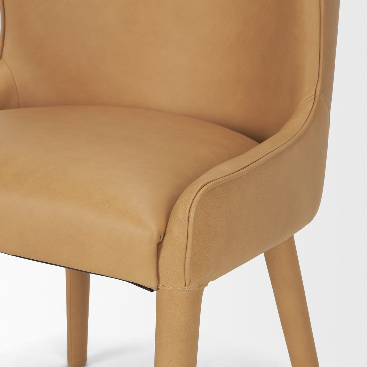 Nolan Slope Tan Leather Dining Chair, Set of 2 from Mercana - Luna Furniture