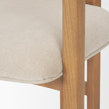 Carlisle Curved Back Cream Chenille Tripod Frame Dining Armchair from Mercana - Luna Furniture