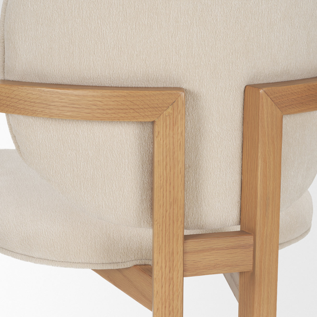 Carlisle Curved Back Cream Chenille Tripod Frame Dining Armchair from Mercana - Luna Furniture