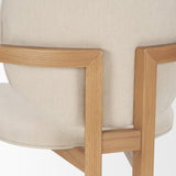 Carlisle Curved Back Cream Chenille Tripod Frame Dining Armchair from Mercana - Luna Furniture