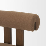 Tribeca Curve Open Back Mocha Fabric Tripod Frame Dining Chair, Set of 2 from Mercana - Luna Furniture