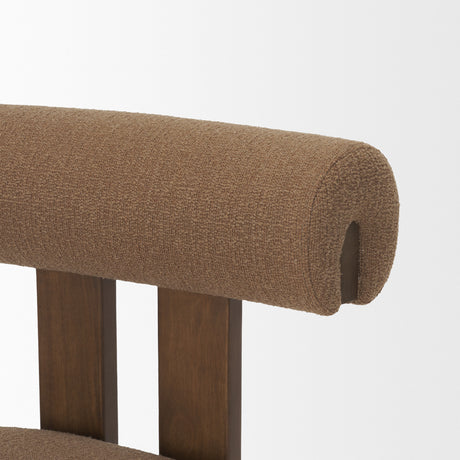 Tribeca Curve Open Back Mocha Fabric Tripod Frame Dining Chair, Set of 2 from Mercana - Luna Furniture
