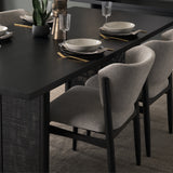 Grier 84" Black Wood w/ Black Cane Dining Table from Mercana - Luna Furniture