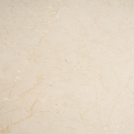 Marbrello 60" Botticino Marble Top Light Brown Fluted Wood Round Dining Table from Mercana - Luna Furniture