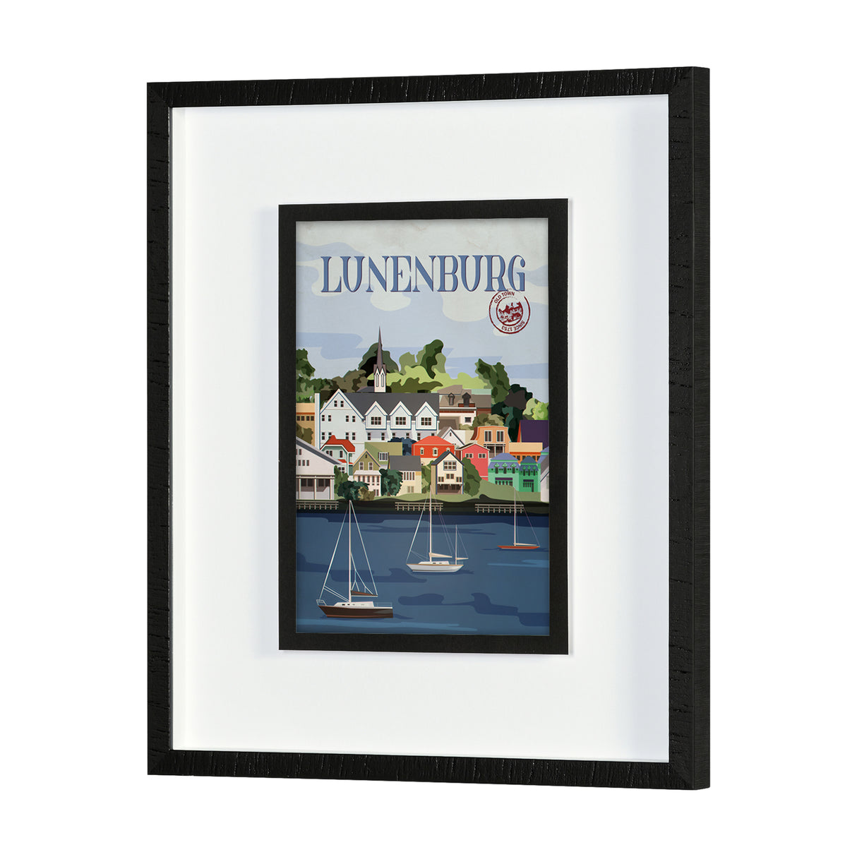 Lunenburg Go Canada (M) by Mercana Studio a Framed Art Print Matted under Glass from Mercana - Luna Furniture