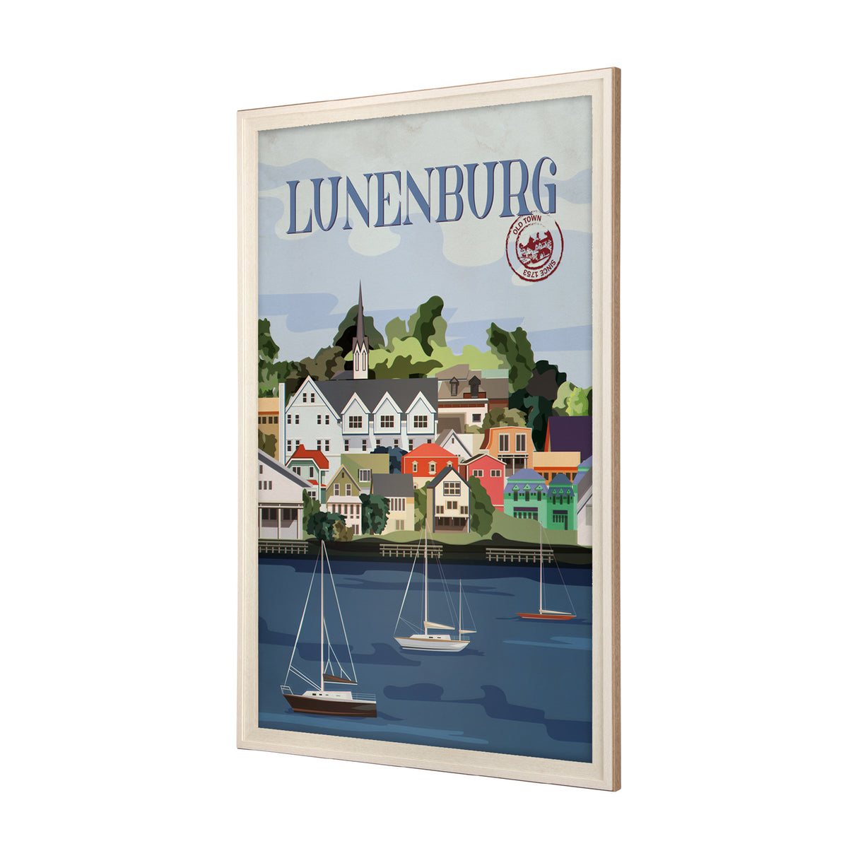 Lunenburg Go Canada (XL) by Mercana Studio a Hand Embellished Decograph Framed Art Print under Glass from Mercana - Luna Furniture