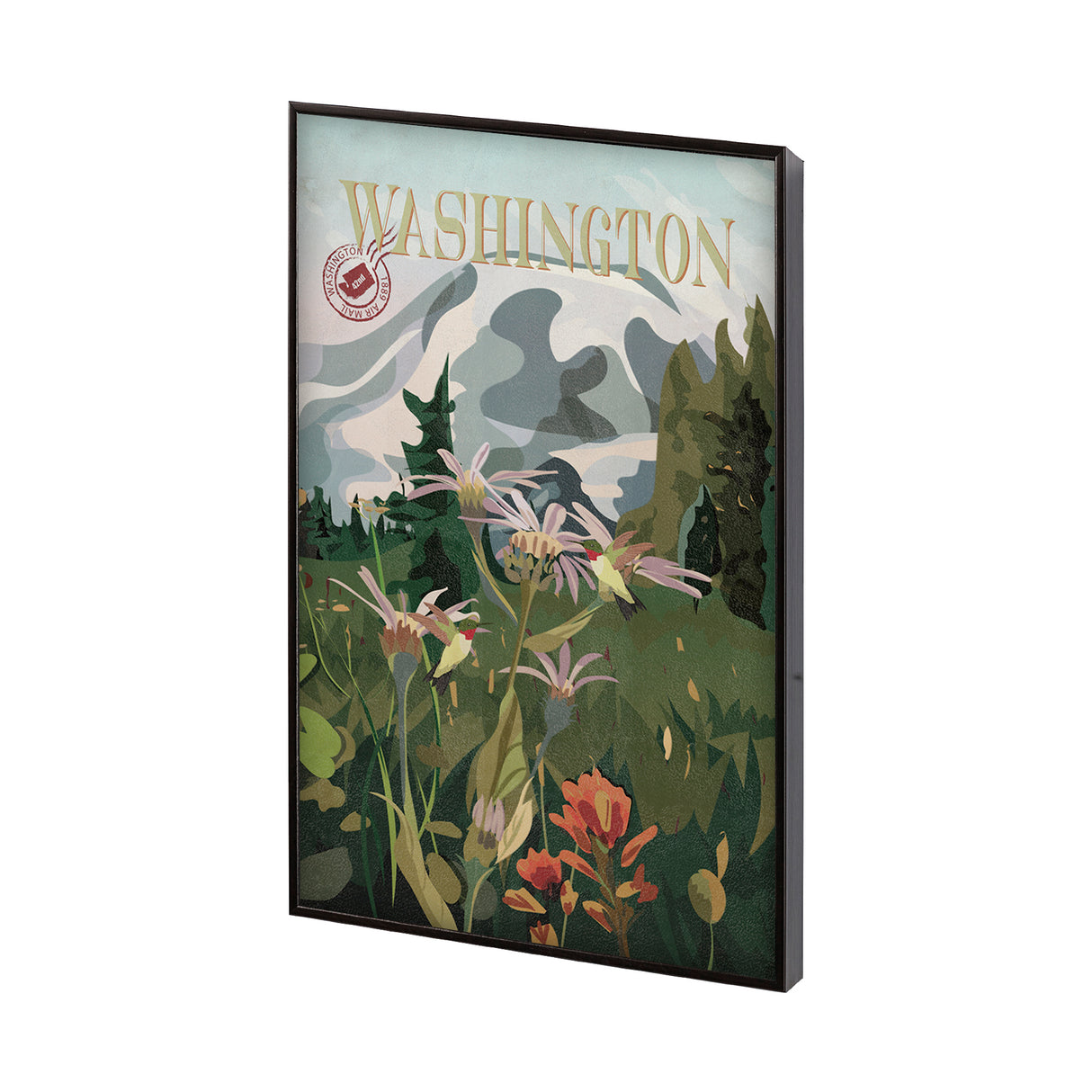 Washington Go USA (SM) by Mercana Studio a Hand Embellished Decograph Framed Art Print from Mercana - Luna Furniture