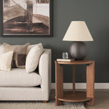 Hisako Mid Brown Open Round Accent Table from Mercana - Luna Furniture