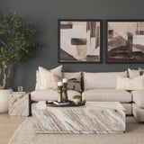 Matteo Solid Pink Marble Square Side Table from Mercana - Luna Furniture