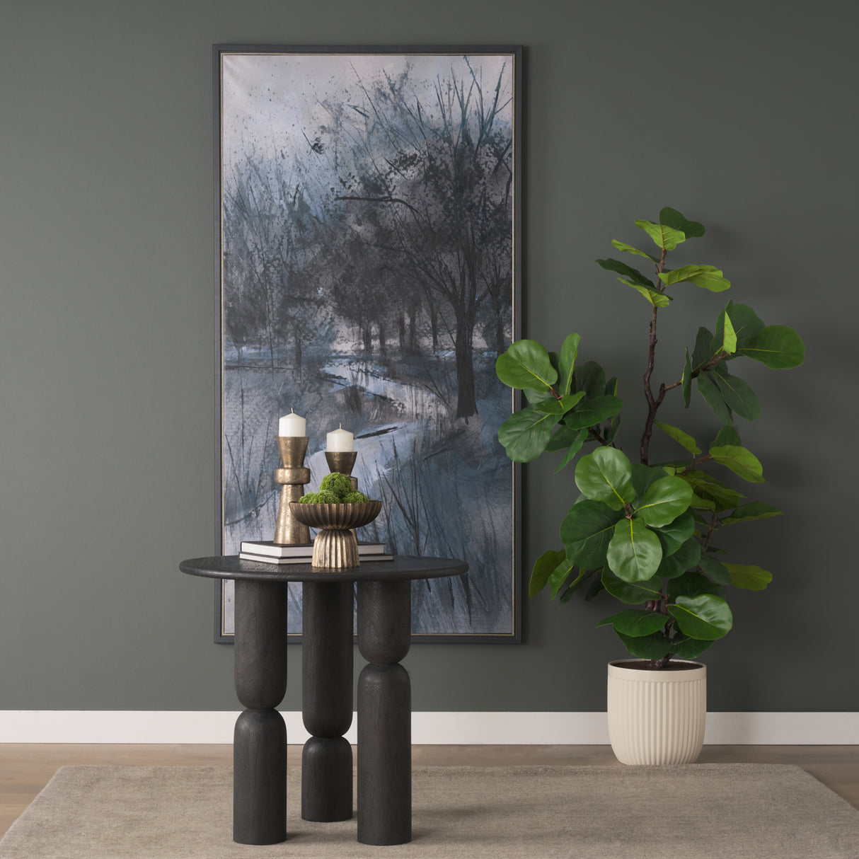 Brook and Willows II by Mercana Studio Hand-Embellished Textured Framed Canvas Artwork from Mercana - Luna Furniture