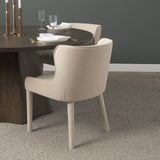 Nolan Slope Cream Chenille Dining Chair, Set of 2 from Mercana - Luna Furniture