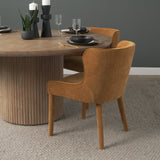 Nolan Slope Rust Chenille Dining Chair, Set of 2 from Mercana - Luna Furniture