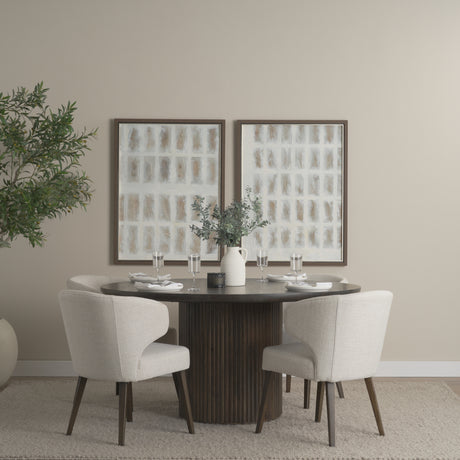 Terra Fluted Dining Table - 4 Niles Chairs from Mercana - Luna Furniture