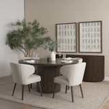 Terra Fluted Dining Table - 4 Niles Chairs - Terra Sideboard from Mercana - Luna Furniture