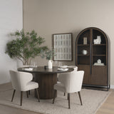 Terra Fluted Dining Table - 4 Niles Chairs - Sloan Cabinet from Mercana - Luna Furniture
