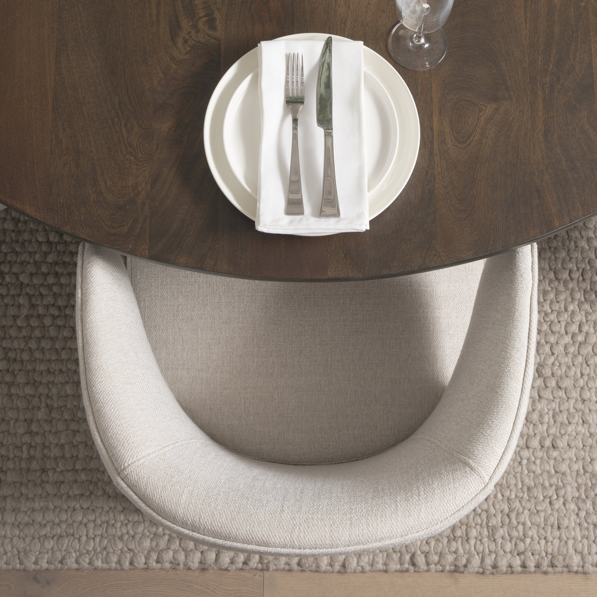 Terra Fluted Dining Table - 4 Niles Chairs - Sloan Cabinet from Mercana - Luna Furniture