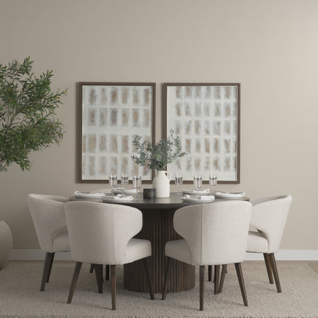 Terra Fluted Dining Table - 6 Niles Chairs from Mercana - Luna Furniture