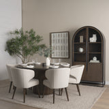 Terra Fluted Dining Table - 6 Niles Chairs - Sloan Cabinet from Mercana - Luna Furniture