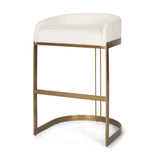 Hollyfield II Cream Fabric Seat W/ Gold Metal Base Bar Stool from Mercana - Luna Furniture