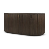 Terra Fluted Dining Table - 4 Niles Chairs - Terra Sideboard from Mercana - Luna Furniture