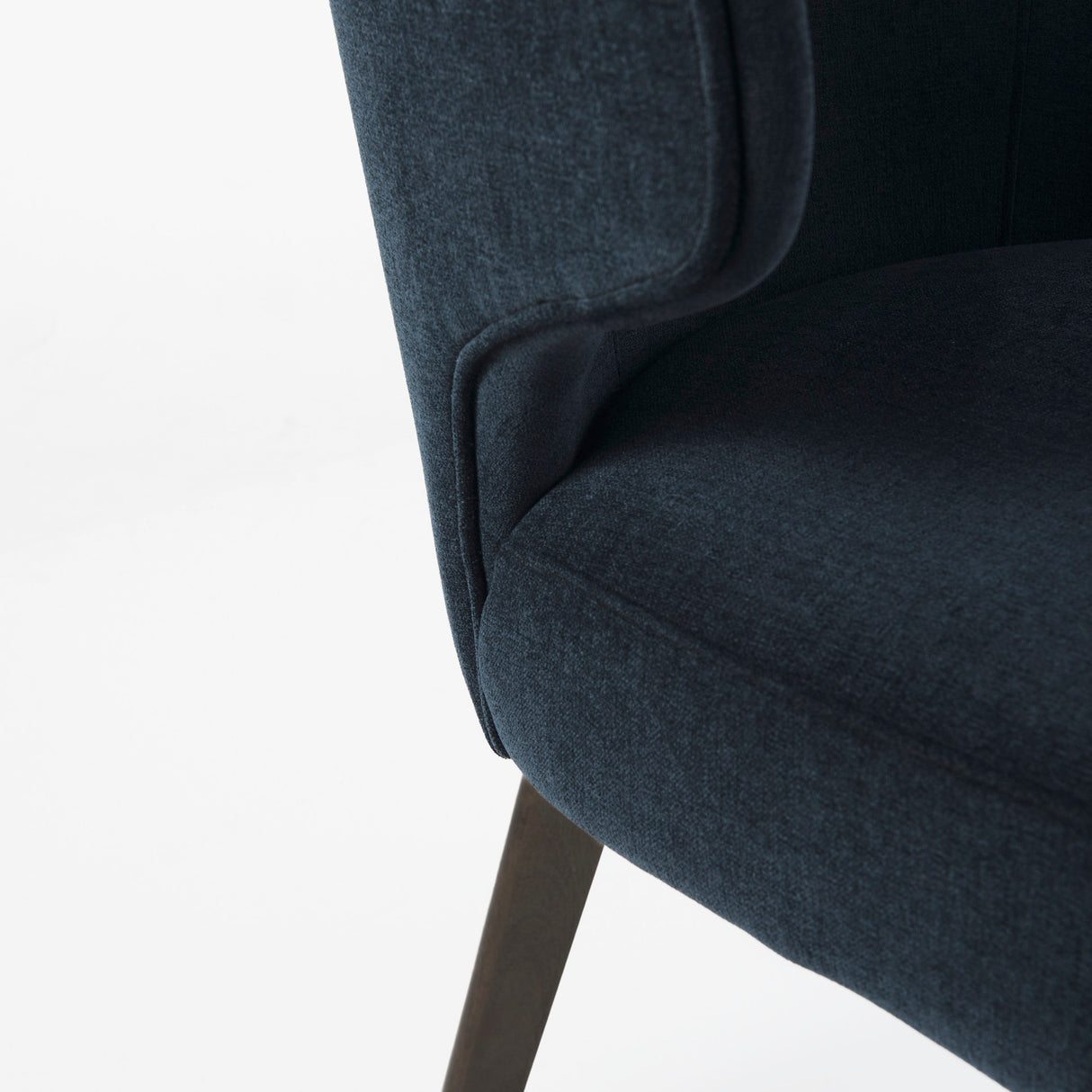 Niles 23.5L x 24W x 32H Navy Fabric Seat W/ Dark Brown Wooden Legs Wingback Dining Chair (Andes 600) from Mercana - Luna Furniture