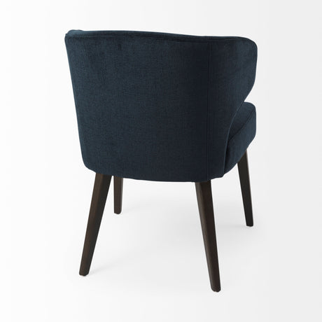 Niles 23.5L x 24W x 32H Navy Fabric Seat W/ Dark Brown Wooden Legs Wingback Dining Chair (Andes 600) from Mercana - Luna Furniture