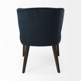 Niles 23.5L x 24W x 32H Navy Fabric Seat W/ Dark Brown Wooden Legs Wingback Dining Chair (Andes 600) from Mercana - Luna Furniture