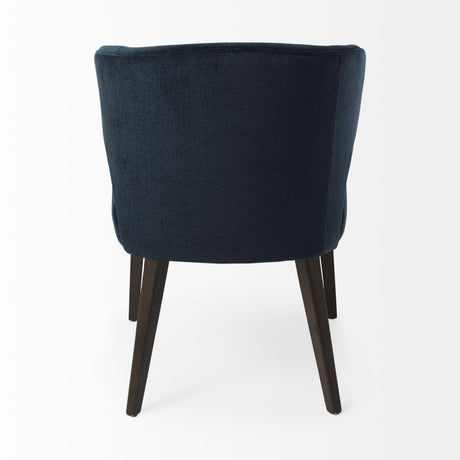 Niles 23.5L x 24W x 32H Navy Fabric Seat W/ Dark Brown Wooden Legs Wingback Dining Chair (Andes 600) from Mercana - Luna Furniture
