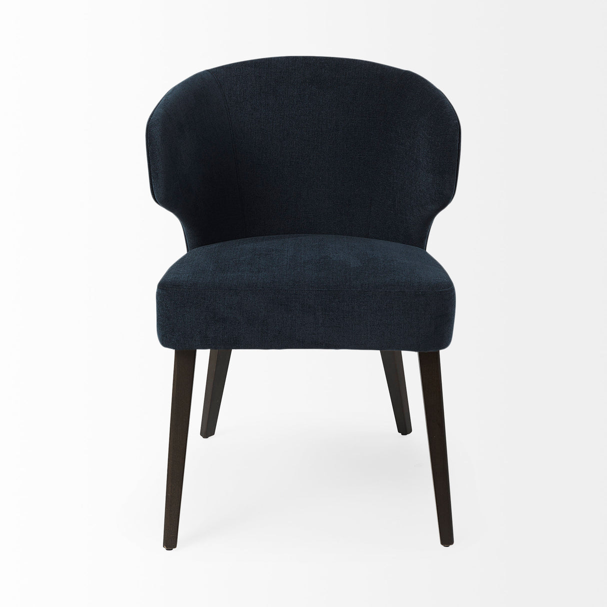 Niles 23.5L x 24W x 32H Navy Fabric Seat W/ Dark Brown Wooden Legs Wingback Dining Chair (Andes 600) from Mercana - Luna Furniture