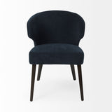 Niles 23.5L x 24W x 32H Navy Fabric Seat W/ Dark Brown Wooden Legs Wingback Dining Chair (Andes 600) from Mercana - Luna Furniture