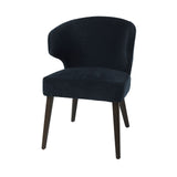 Niles 23.5L x 24W x 32H Navy Fabric Seat W/ Dark Brown Wooden Legs Wingback Dining Chair (Andes 600) from Mercana - Luna Furniture