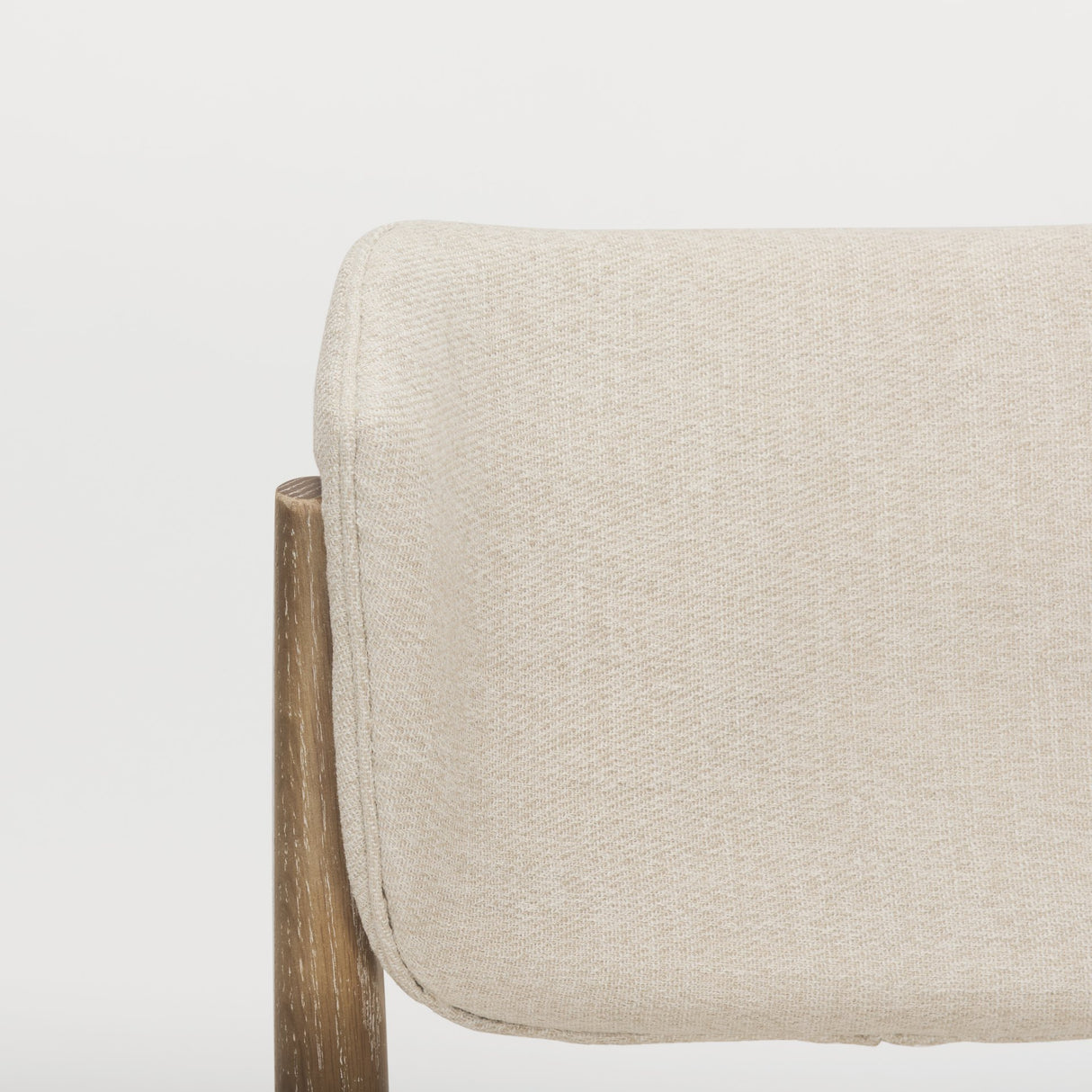 Cline Cream Fabric Upholstered and Light Brown Wood Dining Chair, Set of 2 from Mercana - Luna Furniture