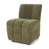 Wilkins Moss Olive Fabric Upholstered Dining Chair from Mercana - Luna Furniture