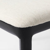 Clara Black Beech Wood W/ Cream Fabric Seat and Cane Back Armless Dining Chair, Set of 2 from Mercana - Luna Furniture