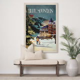 Blue Mountain by Simeng a Framed Art Print Matted under Glass from Mercana - Luna Furniture