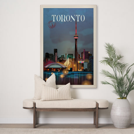 Toronto Go Canada (XL) by Mercana Studio a Hand Embellished Decograph Framed Art Print under Glass from Mercana - Luna Furniture