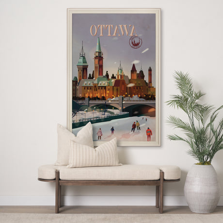 Ottawa Go Canada (XL) by Mercana Studio a Hand Embellished Decograph Framed Art Print under Glass from Mercana - Luna Furniture
