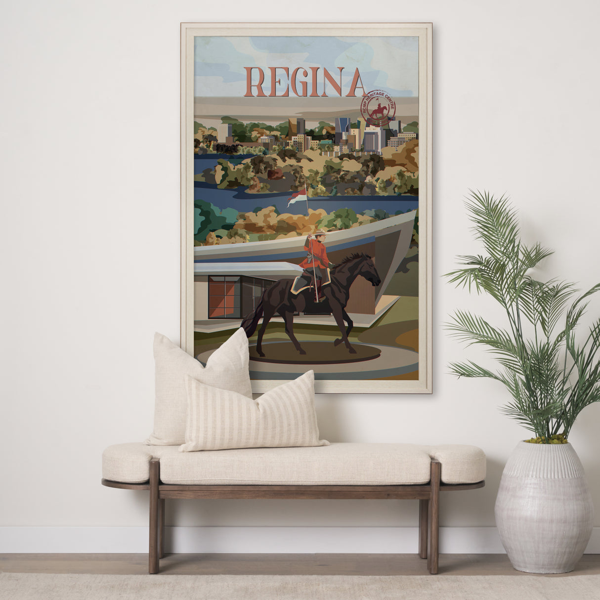 Regina Go Canada (XL) by Mercana Studio a Hand Embellished Decograph Framed Art Print under Glass from Mercana - Luna Furniture